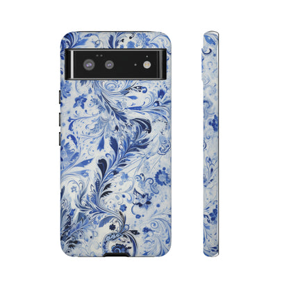 Silver Blue Paisley - Tough Cases