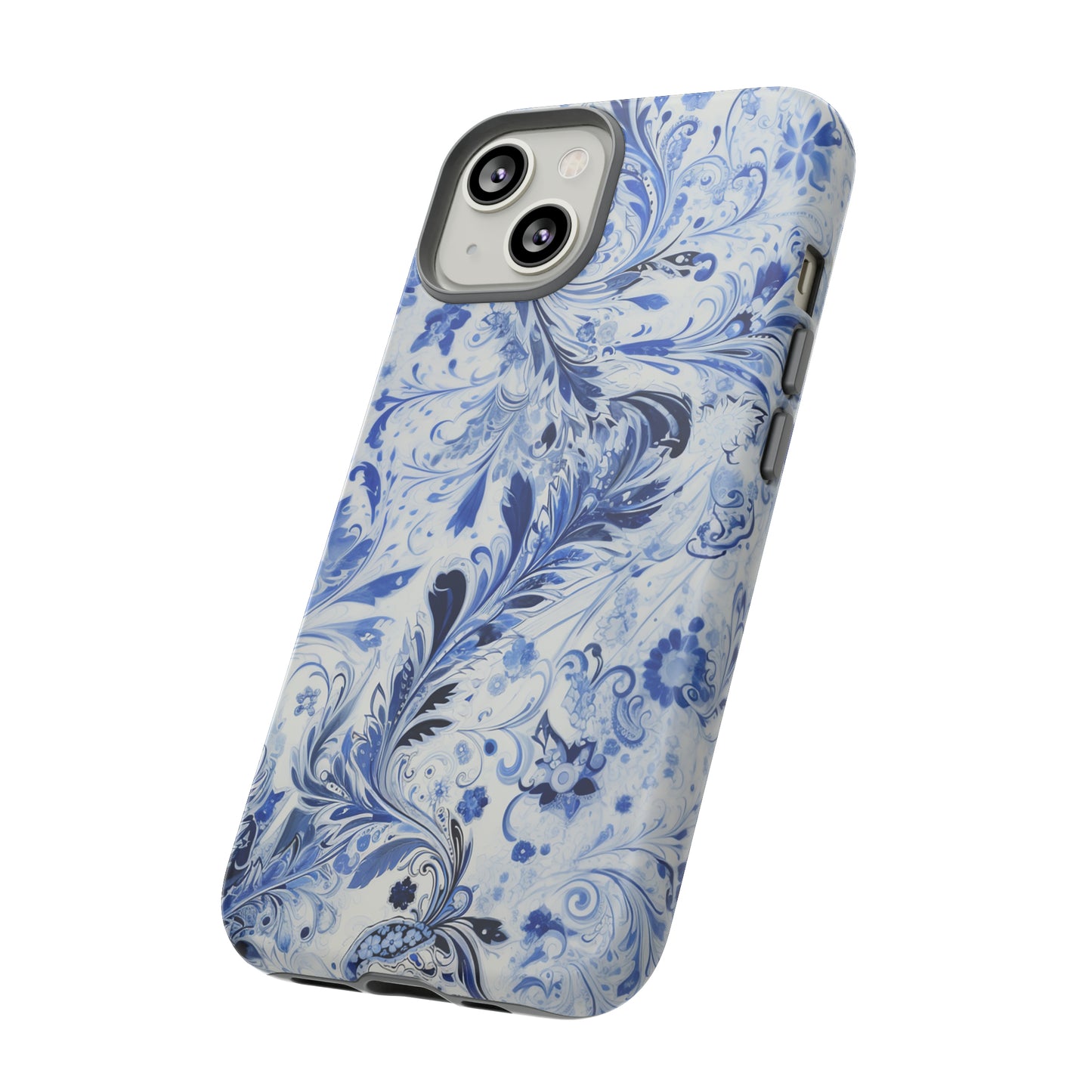 Silver Blue Paisley - Tough Cases