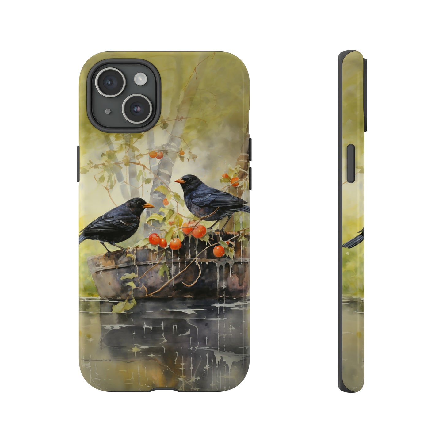 Blackbirds Watercolour - Tough Case