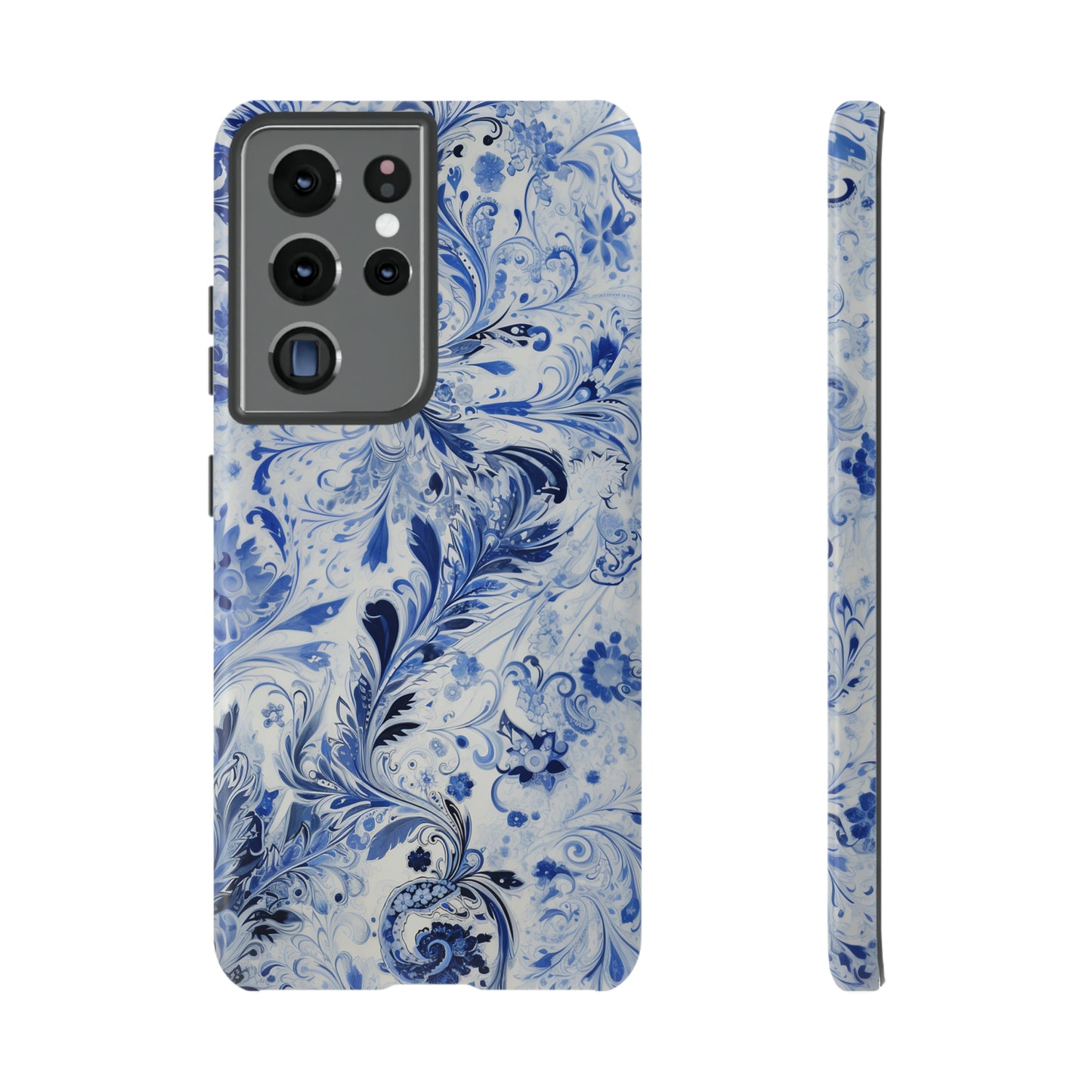 Silver Blue Paisley - Tough Cases