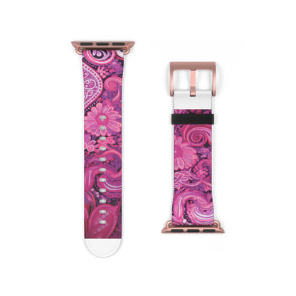 Apple Watch Strap - Pink Paisley