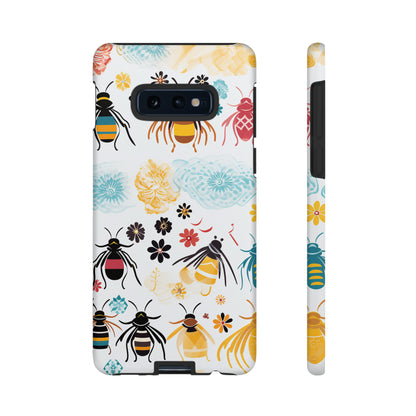 Colourful Bees and Flowers - Tough Cases