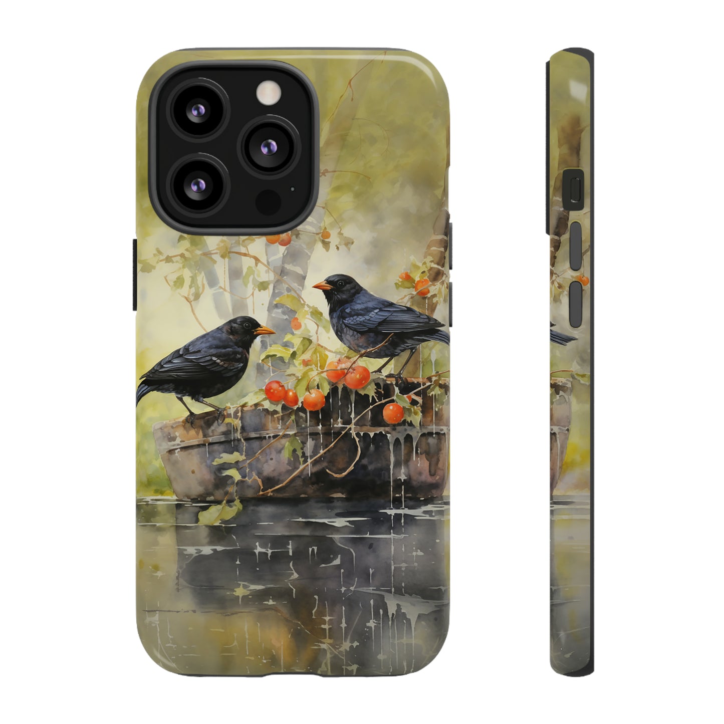 Blackbirds Watercolour - Tough Case