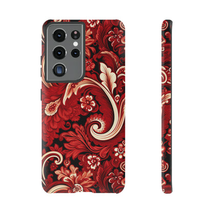 Cherry Red Paisley - Tough Cases