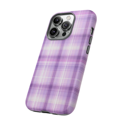 Pastel Lilac Tartan - Tough Cases