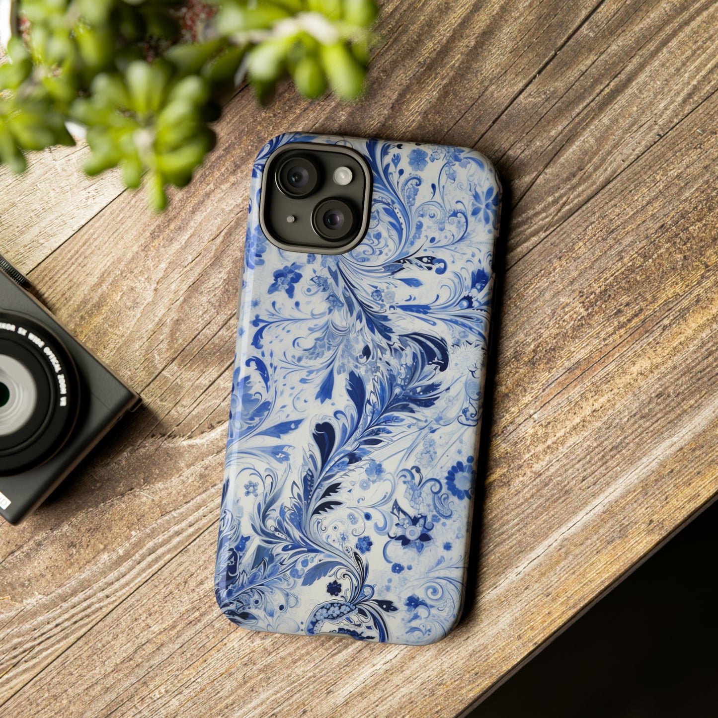 Silver Blue Paisley - Tough Cases