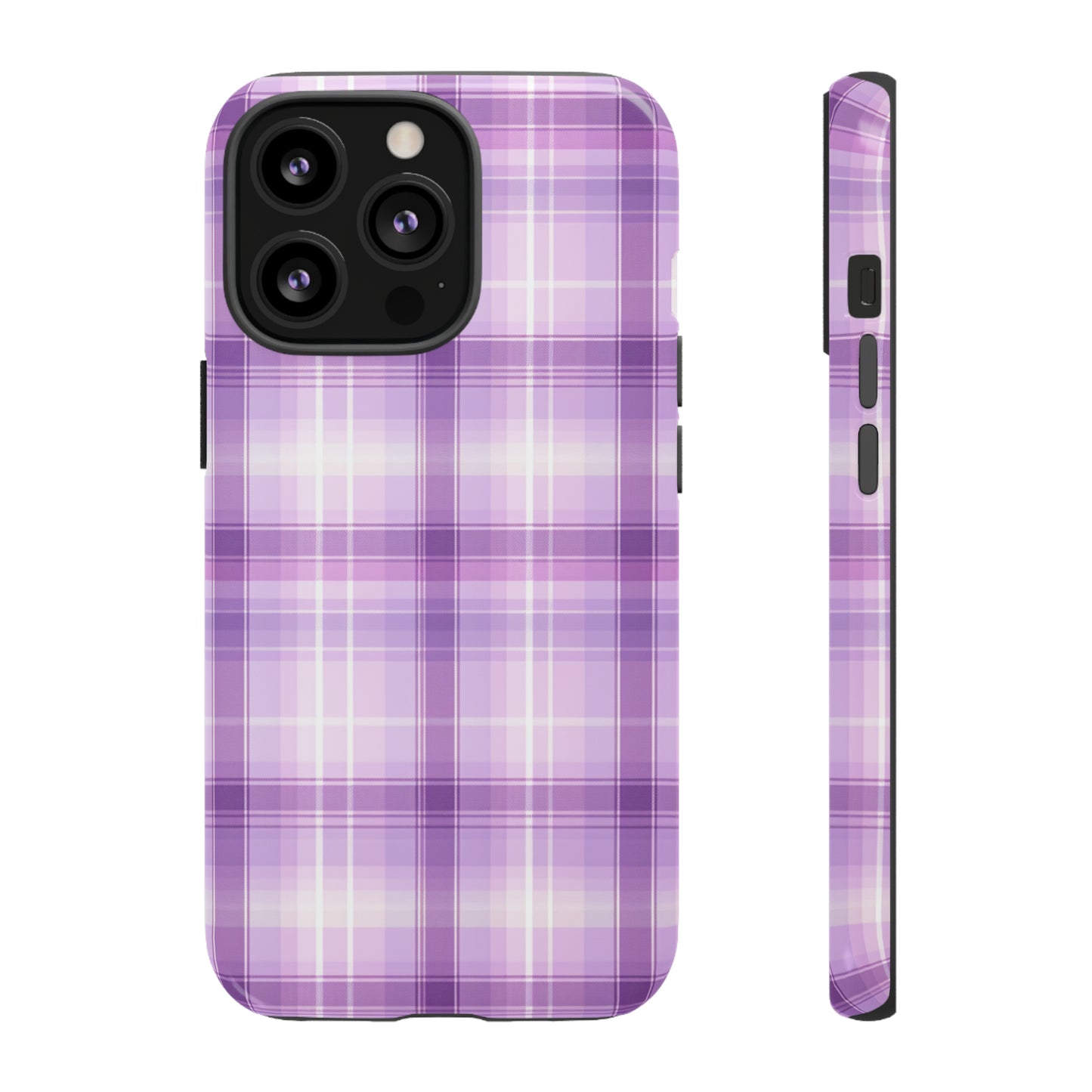 Pastel Lilac Tartan - Tough Cases