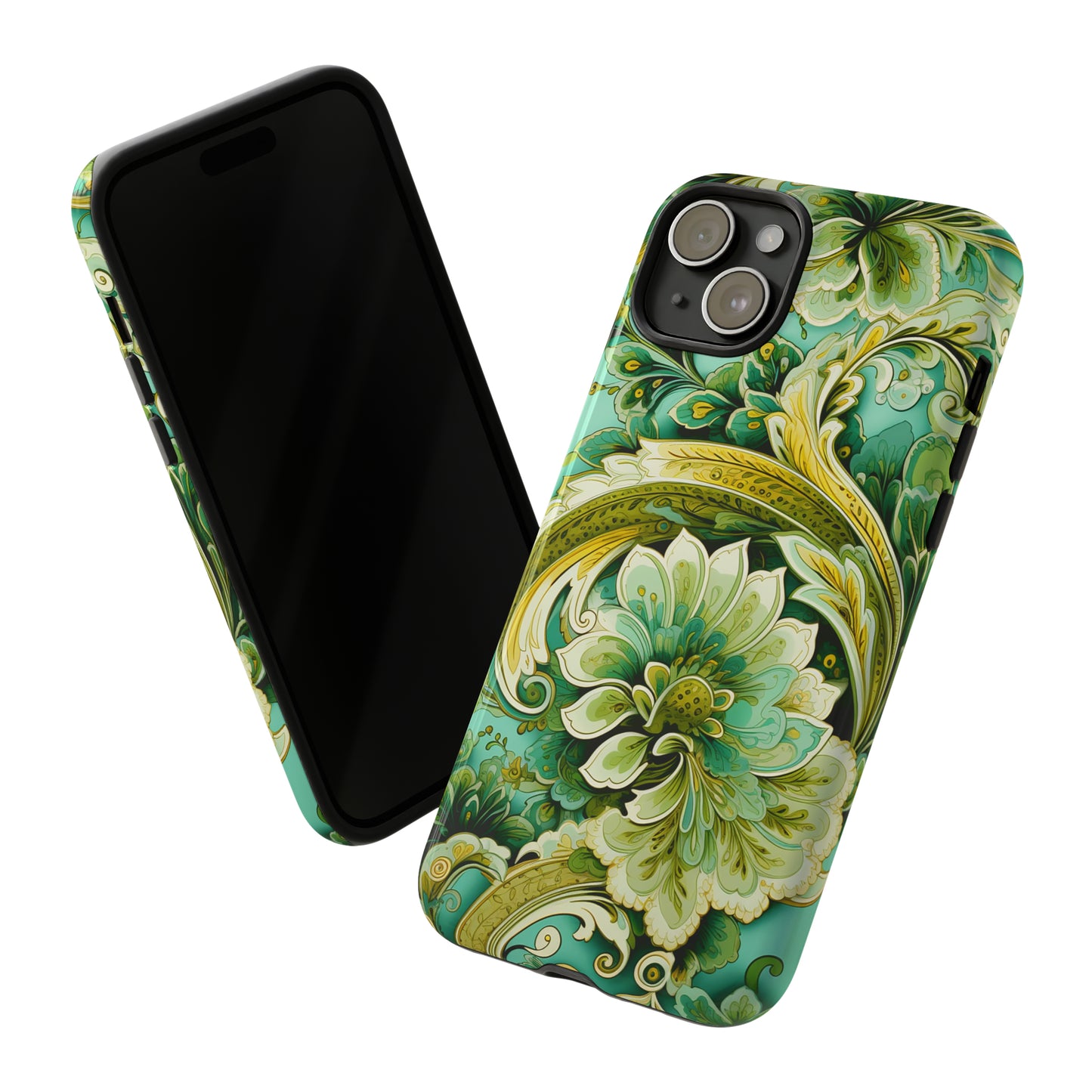 Pistachio with Gold Paisley - Tough Cases