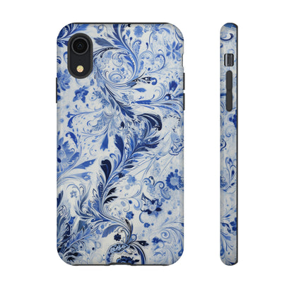 Silver Blue Paisley - Tough Cases