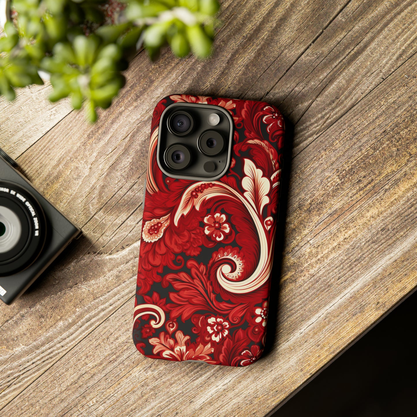 Cherry Red Paisley - Tough Cases