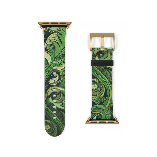 Apple Watch Strap - Green Paisley