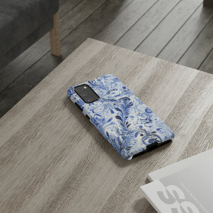 Silver Blue Paisley - Tough Cases