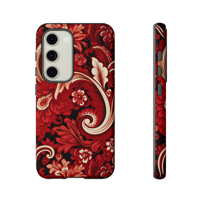 Cherry Red Paisley - Tough Cases