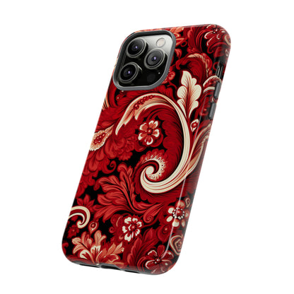 Cherry Red Paisley - Tough Cases