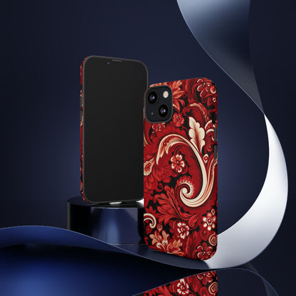 Cherry Red Paisley - Tough Cases