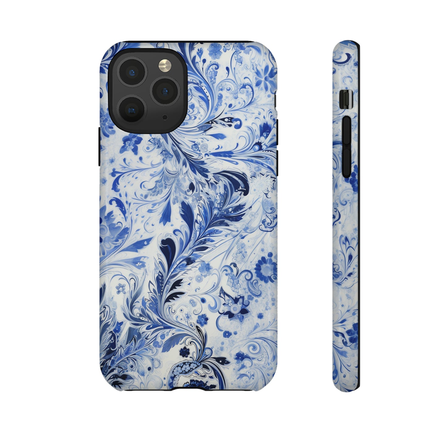 Silver Blue Paisley - Tough Cases