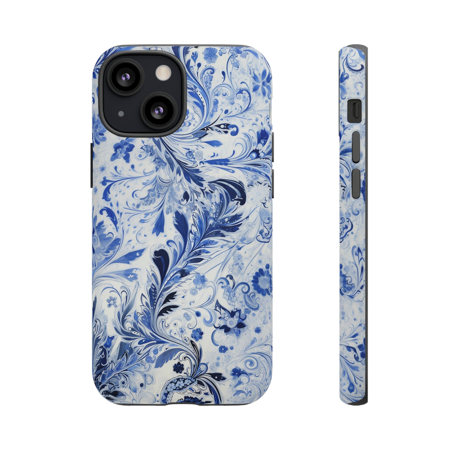 Silver Blue Paisley - Tough Cases