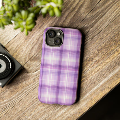 Pastel Lilac Tartan - Tough Cases