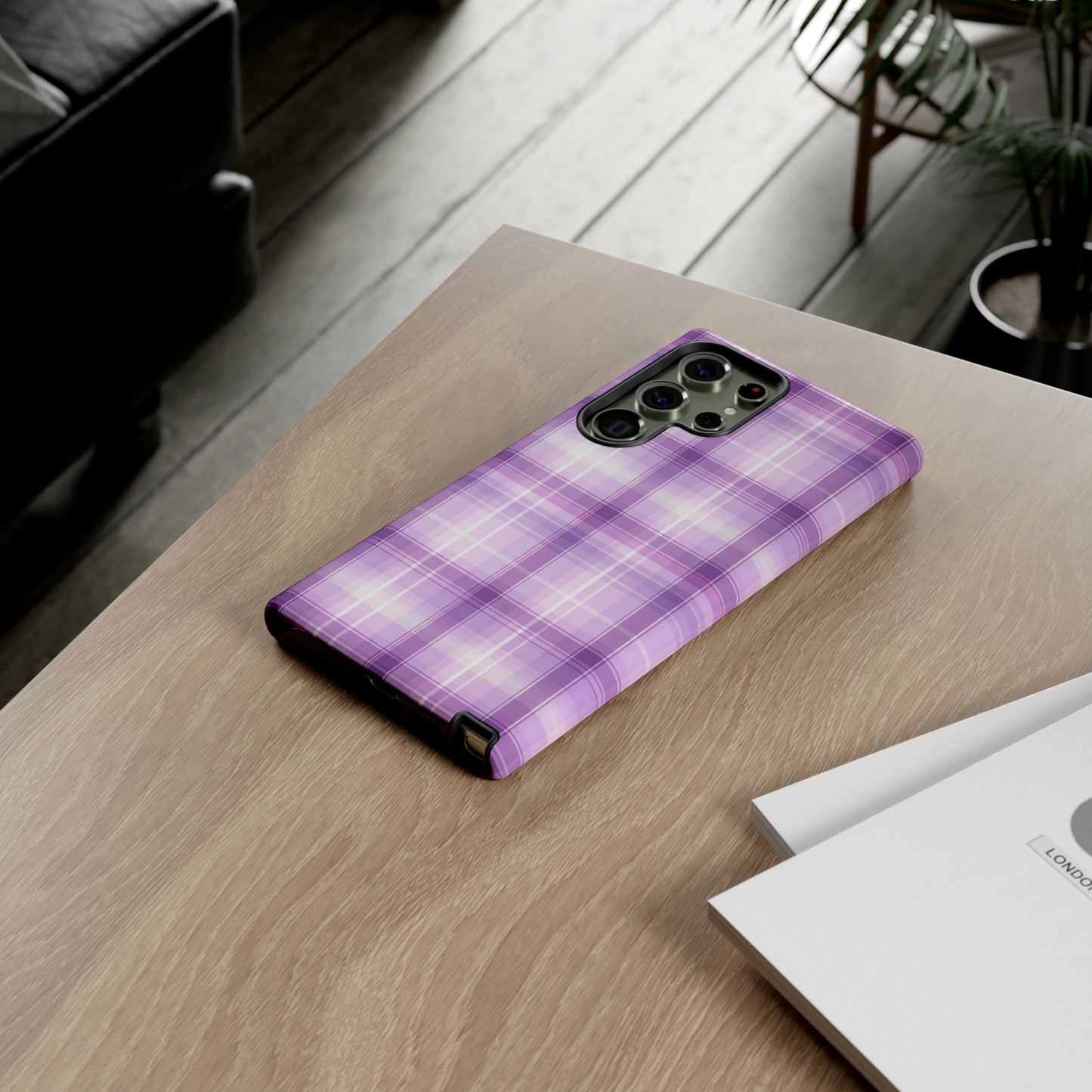 Pastel Lilac Tartan - Tough Cases