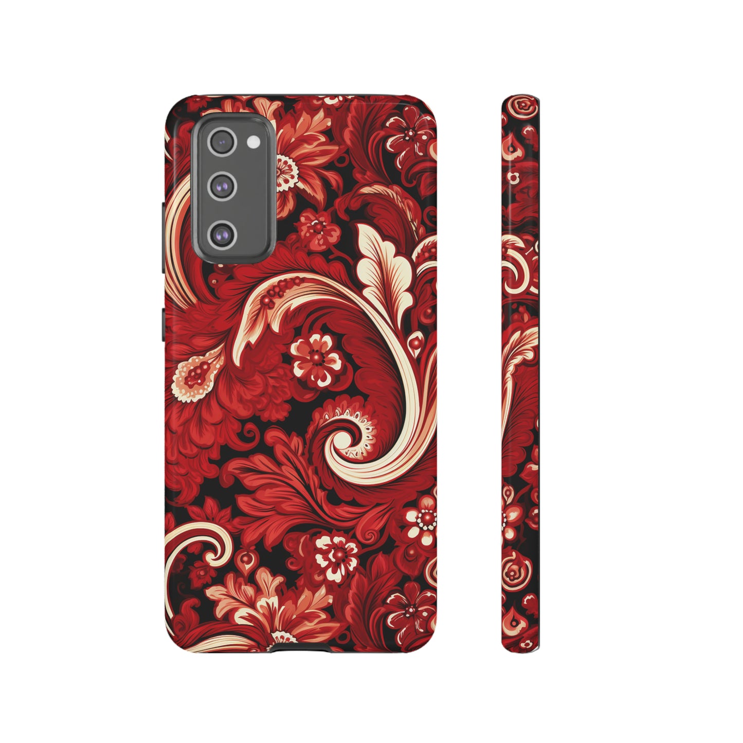 Cherry Red Paisley - Tough Cases