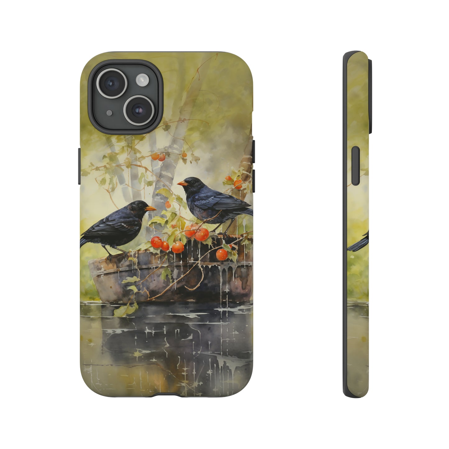 Blackbirds Watercolour - Tough Case