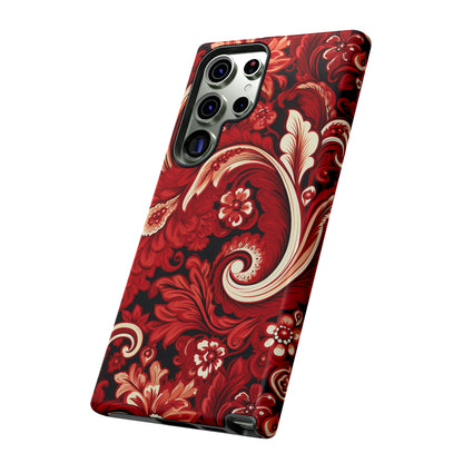 Cherry Red Paisley - Tough Cases