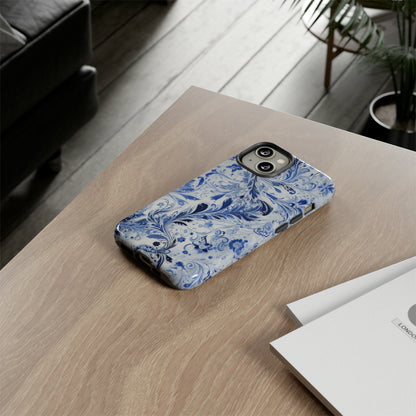 Silver Blue Paisley - Tough Cases