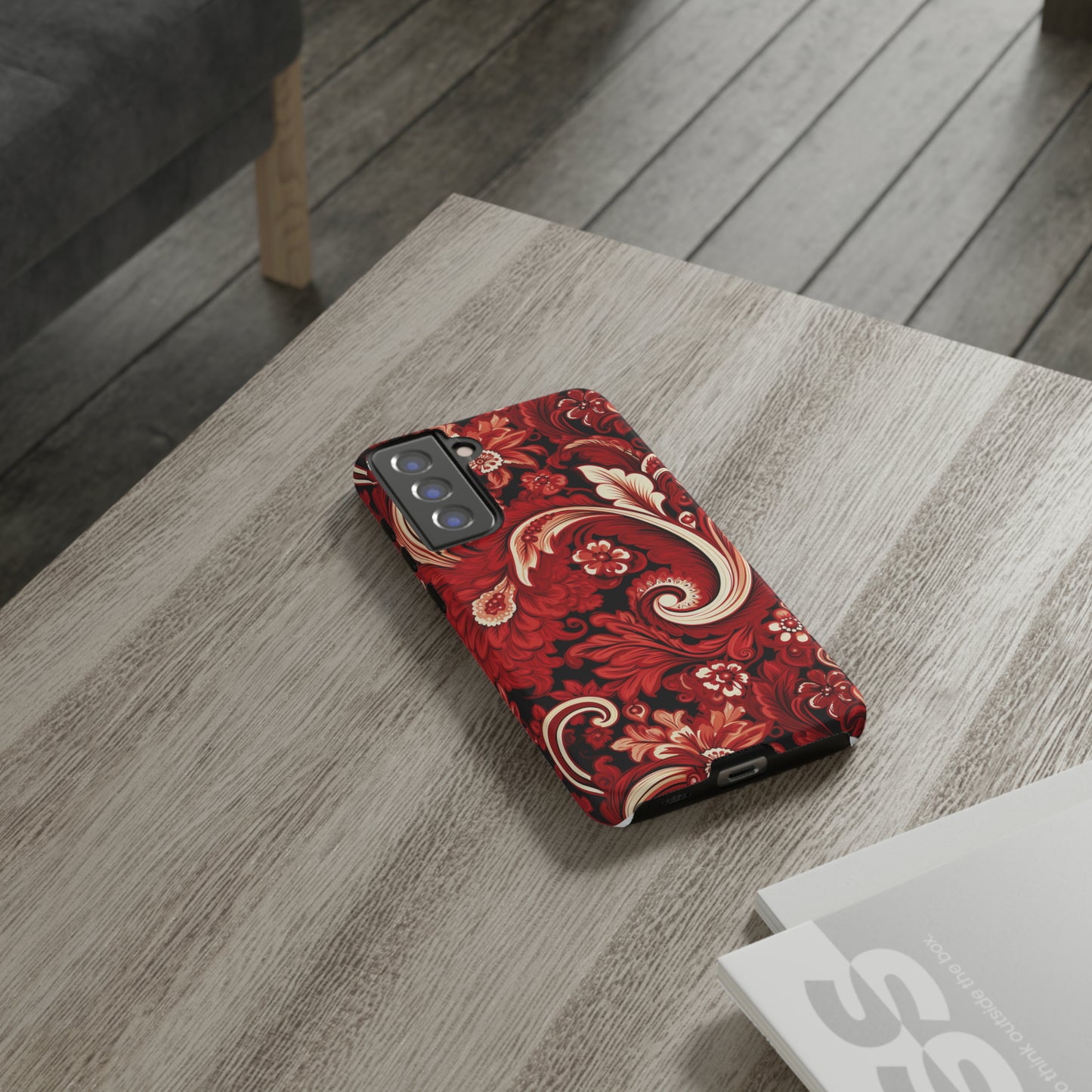 Cherry Red Paisley - Tough Cases