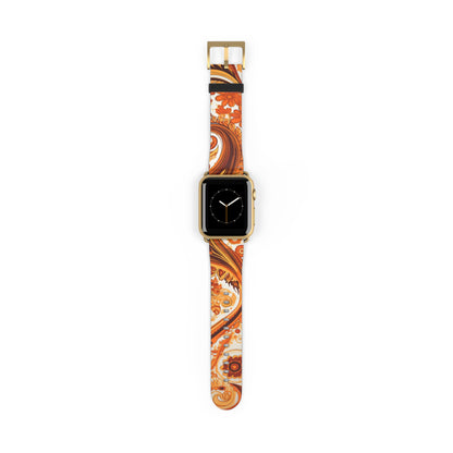 Apple Watch Strap - Orange Paisley