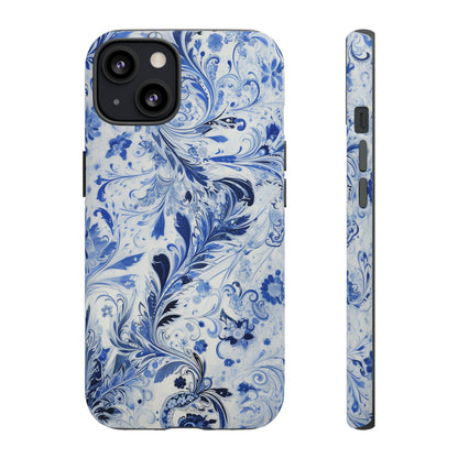 Silver Blue Paisley - Tough Cases