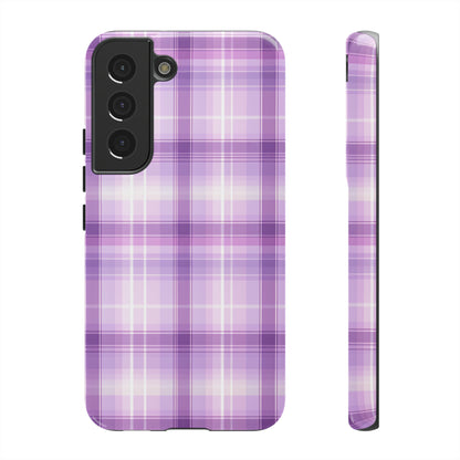 Pastel Lilac Tartan - Tough Cases