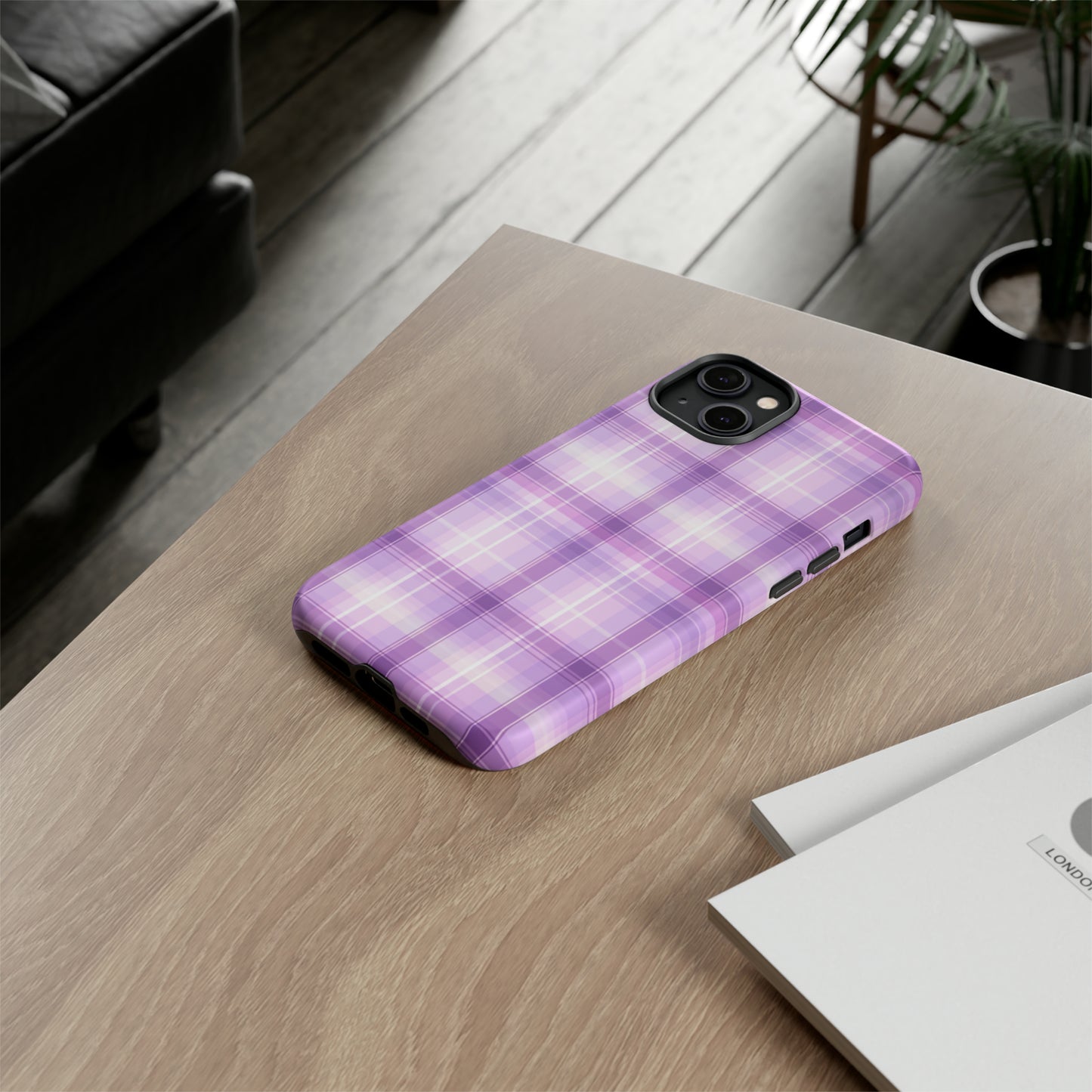 Pastel Lilac Tartan - Tough Cases