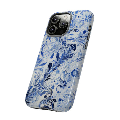 Silver Blue Paisley - Tough Cases