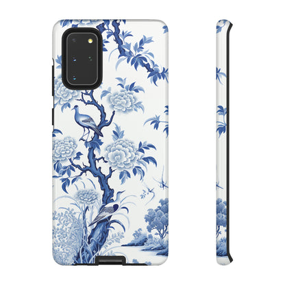 Birds in the wood - Royal Blue Toile Pattern - Tough Cases