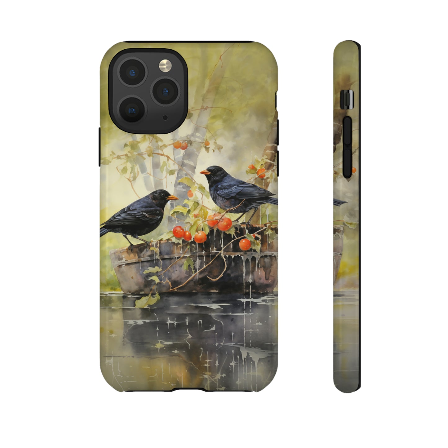 Blackbirds Watercolour - Tough Case