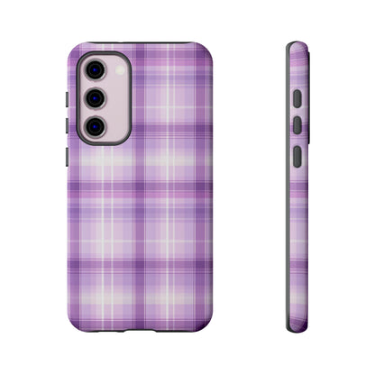 Pastel Lilac Tartan - Tough Cases