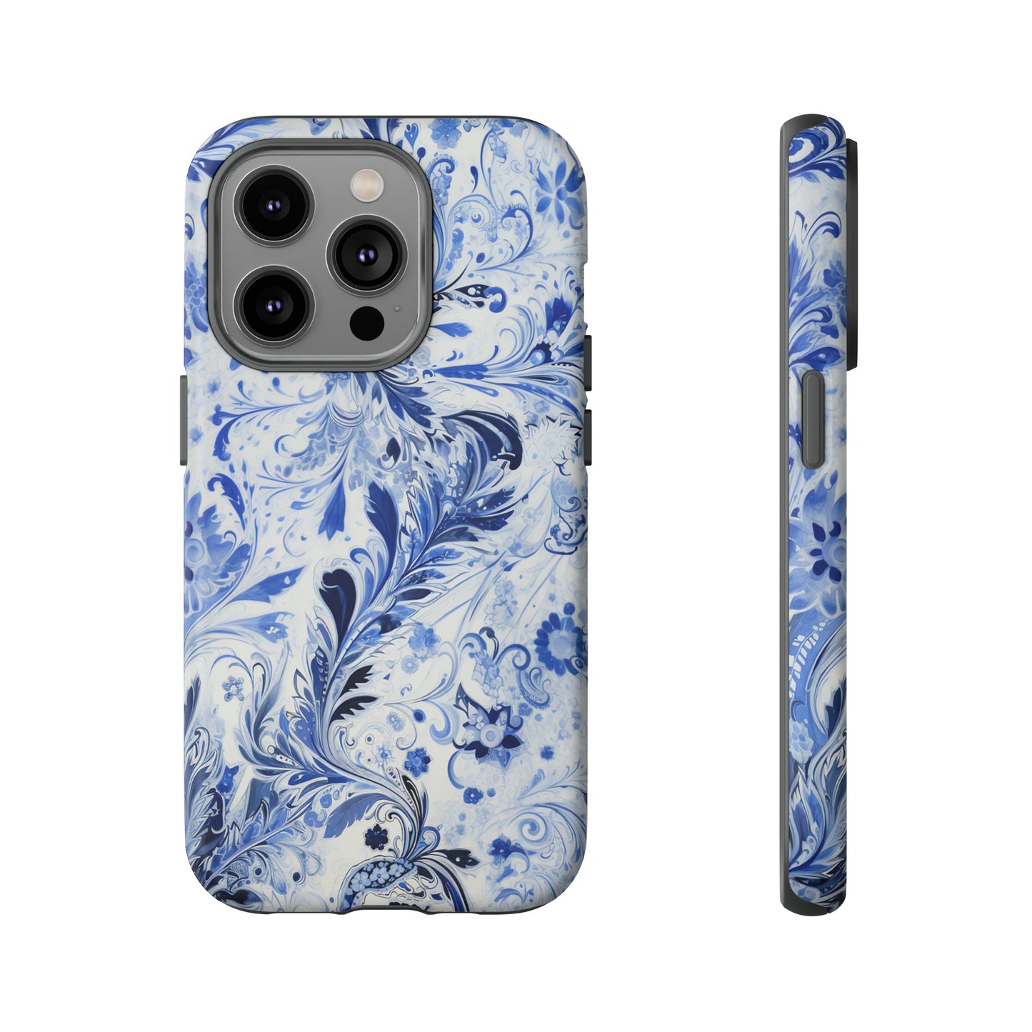 Silver Blue Paisley - Tough Cases