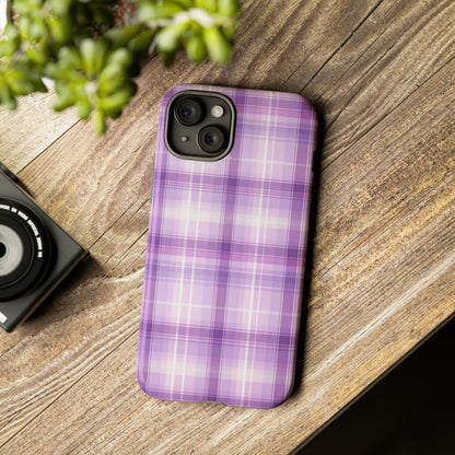 Pastel Lilac Tartan - Tough Cases