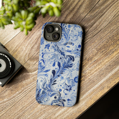 Silver Blue Paisley - Tough Cases