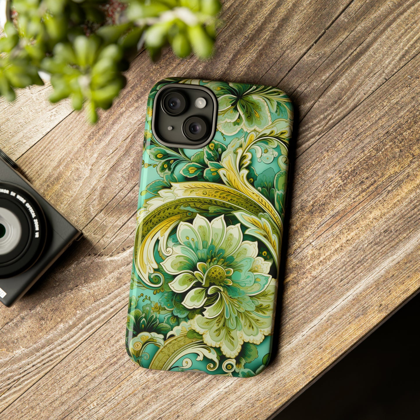 Pistachio with Gold Paisley - Tough Cases