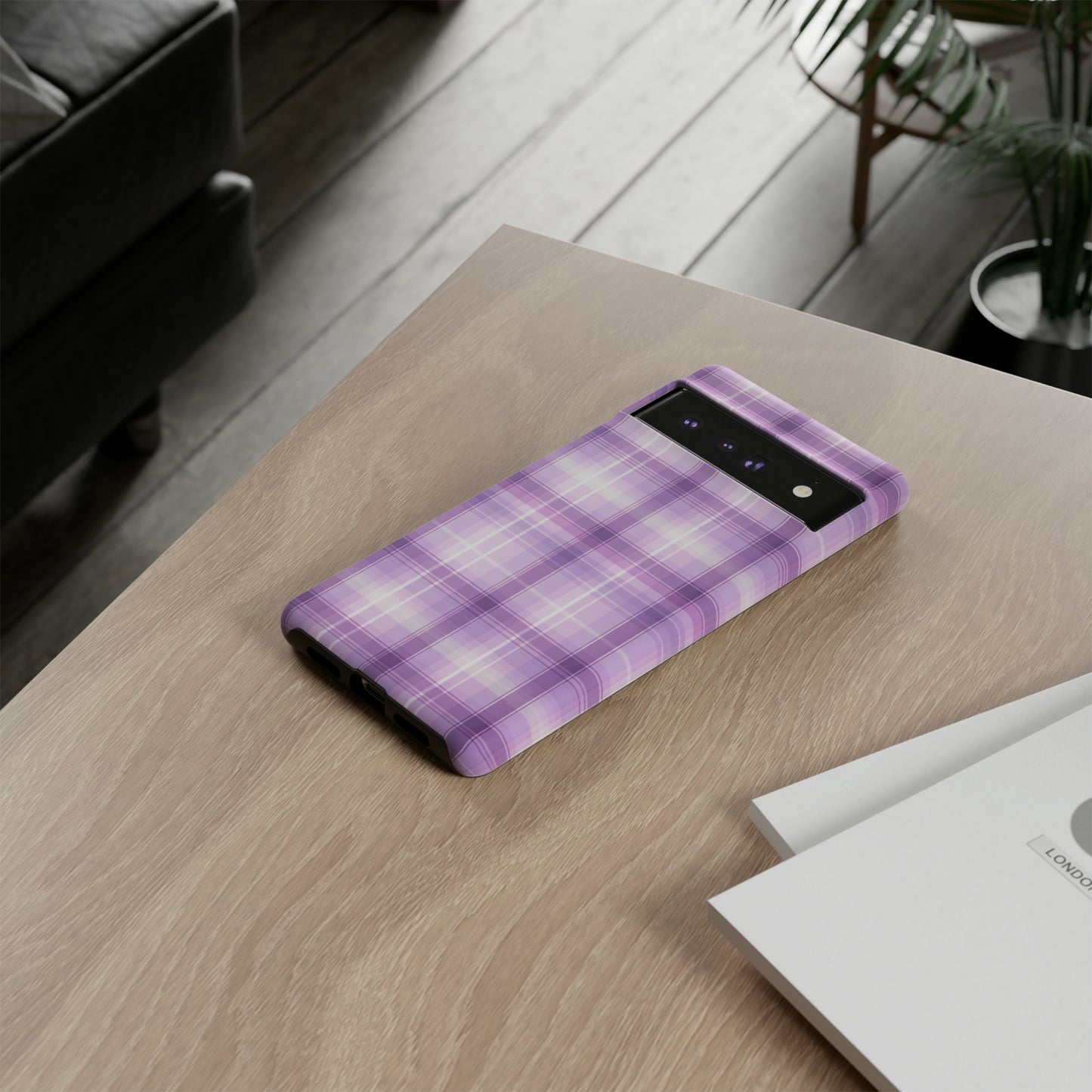 Pastel Lilac Tartan - Tough Cases