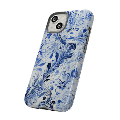 Silver Blue Paisley - Tough Cases