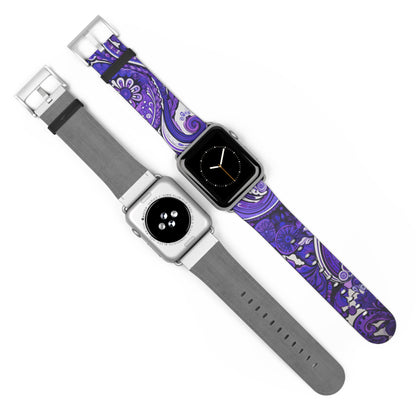 Apple Watch Strap - Purple Paisley