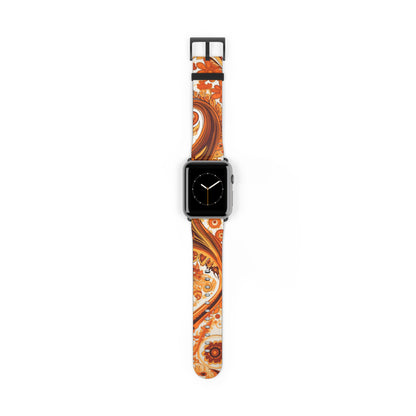 Apple Watch Strap - Orange Paisley