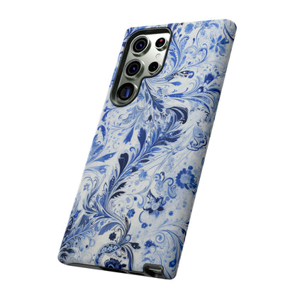 Silver Blue Paisley - Tough Cases