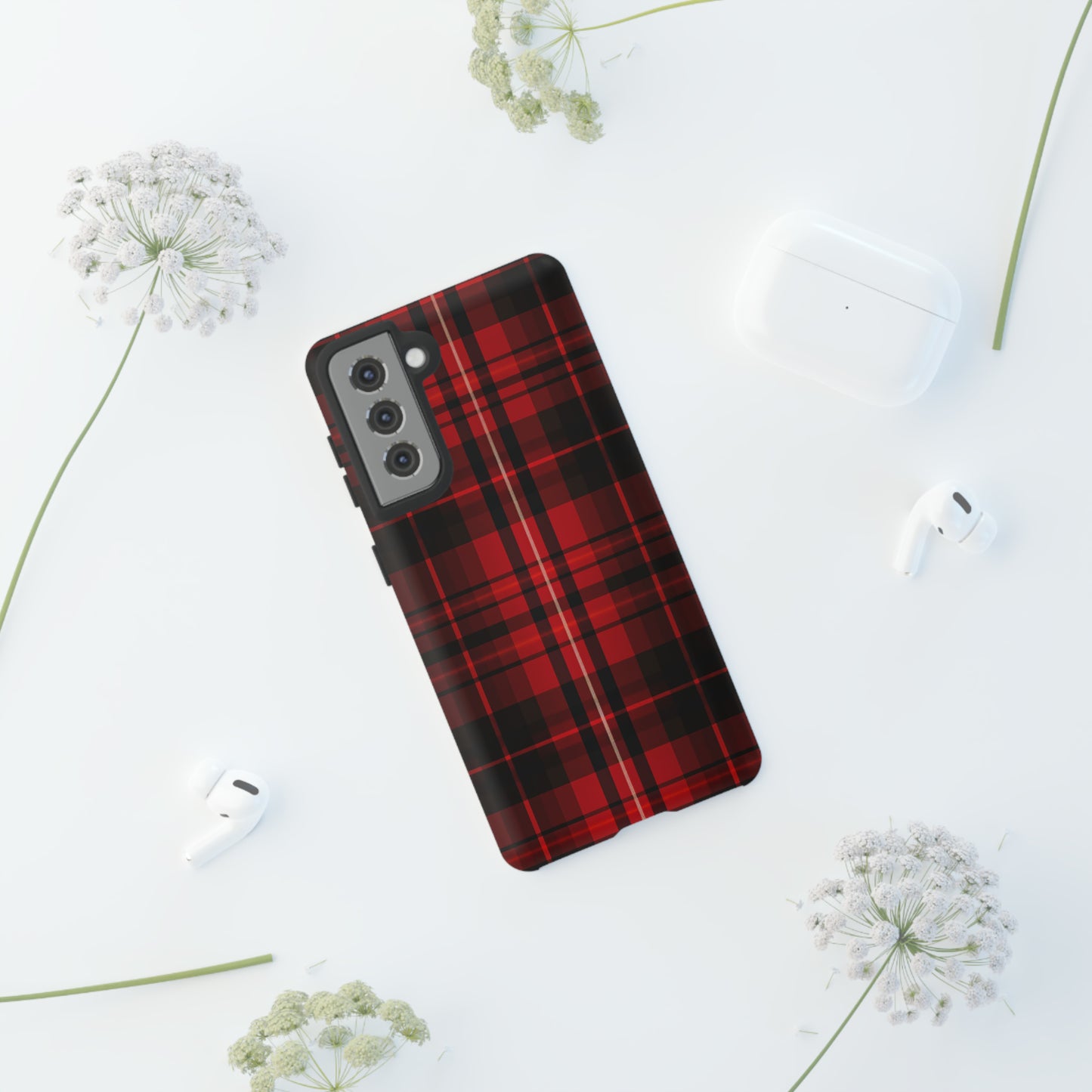 Cherry Red Tartan - Tough Cases