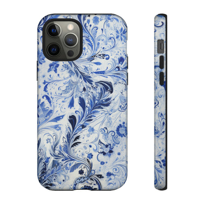 Silver Blue Paisley - Tough Cases