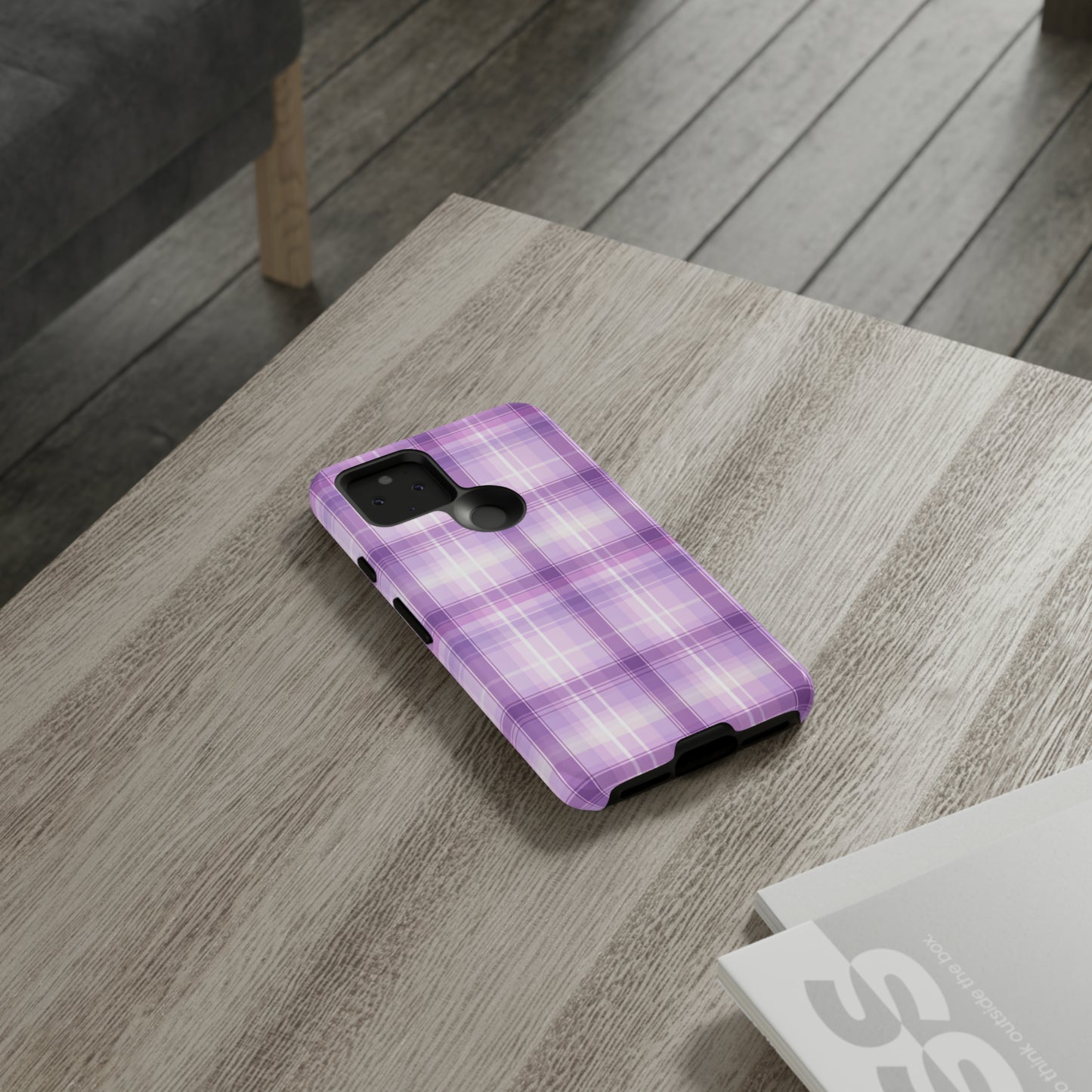 Pastel Lilac Tartan - Tough Cases