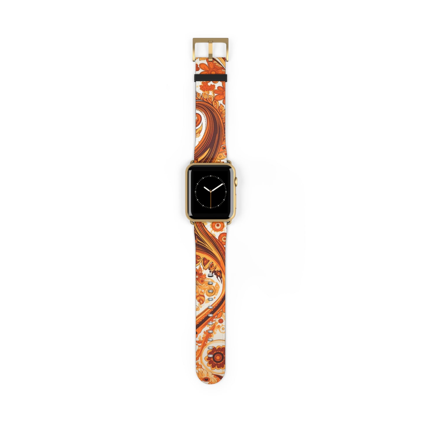 Apple Watch Strap - Orange Paisley