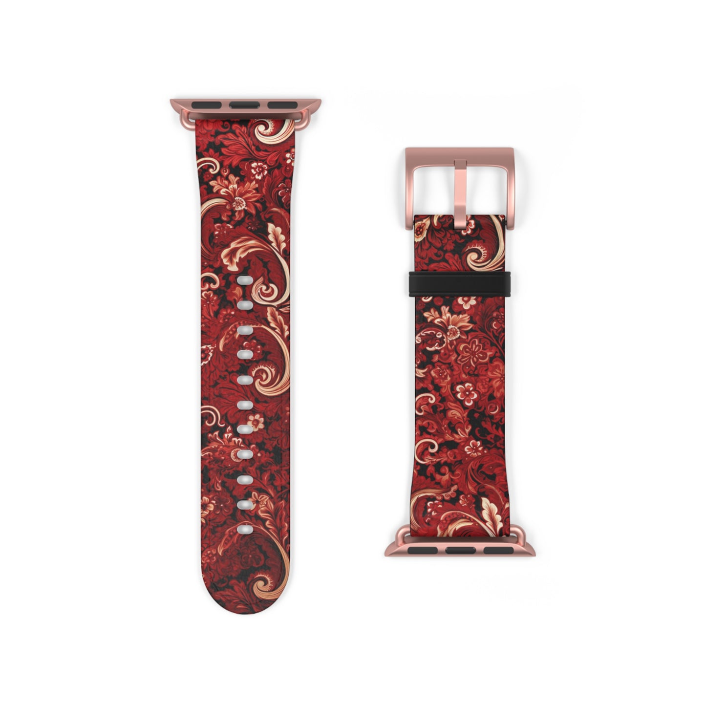 Apple Watch Strap - Cherry Red Paisley